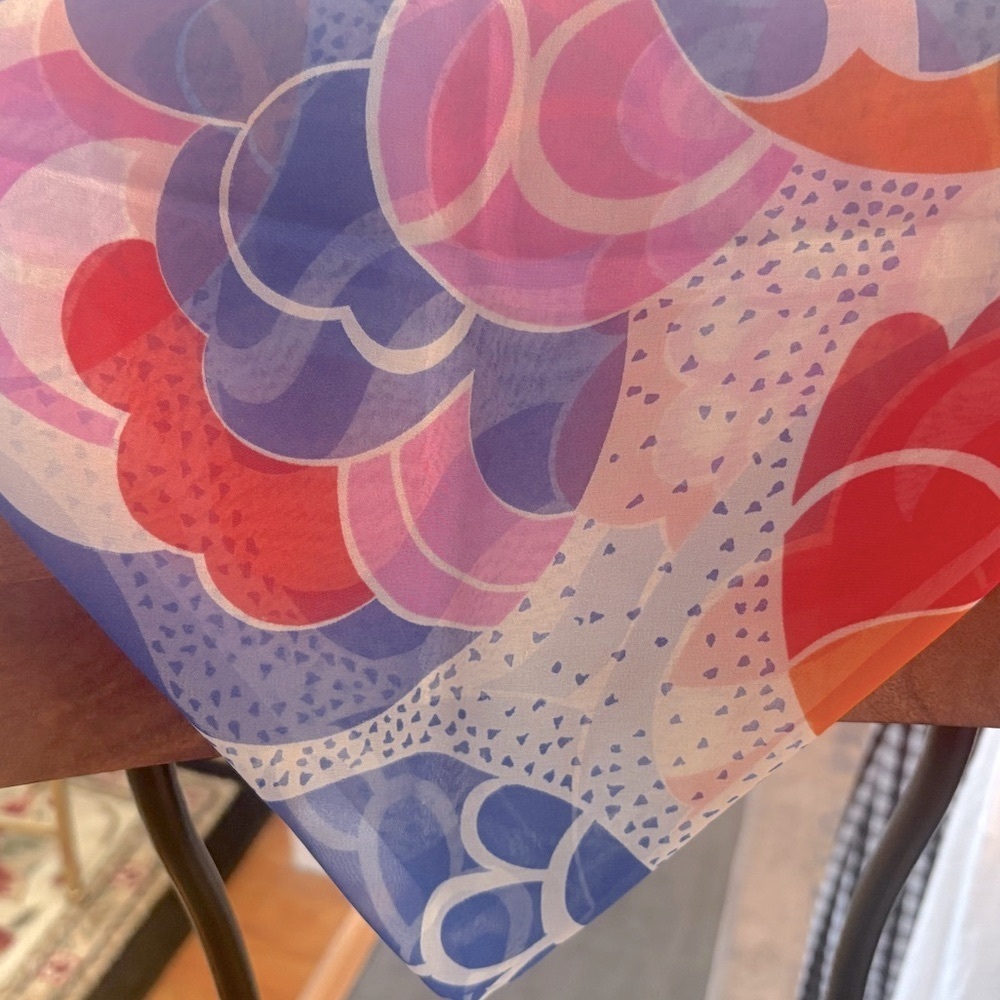 Vintage Abstract Sheer Mod Scarfβ Perfect for Halloween - Picture 7 of 7